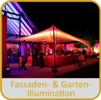 Illumination und stimmungsvolle Beleuchtung von Garten und Parkanlagen, Fassaden und Gebäuden.
